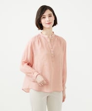 GBBGD35270 Sybilla(シビラ) ミックスボタンリネンブラウス ピンク