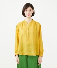 GBBGD35270 Sybilla(シビラ) ミックスボタンリネンブラウス イエロー