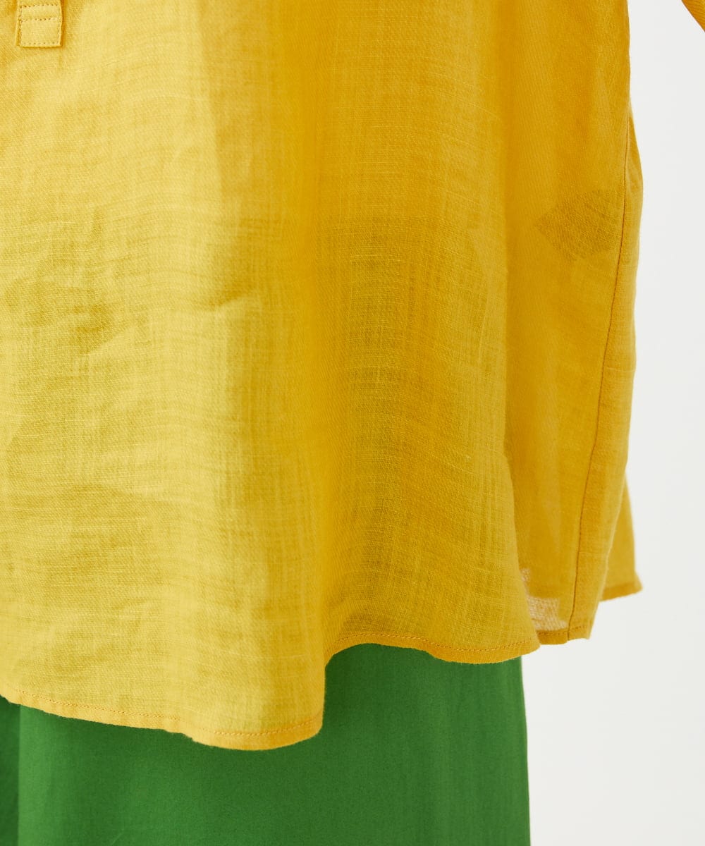 GBBGD35270 Sybilla(シビラ) ミックスボタンリネンブラウス イエロー