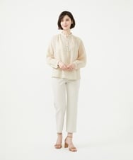 GBBGD35270 Sybilla(シビラ) ミックスボタンリネンブラウス ライトベージュ