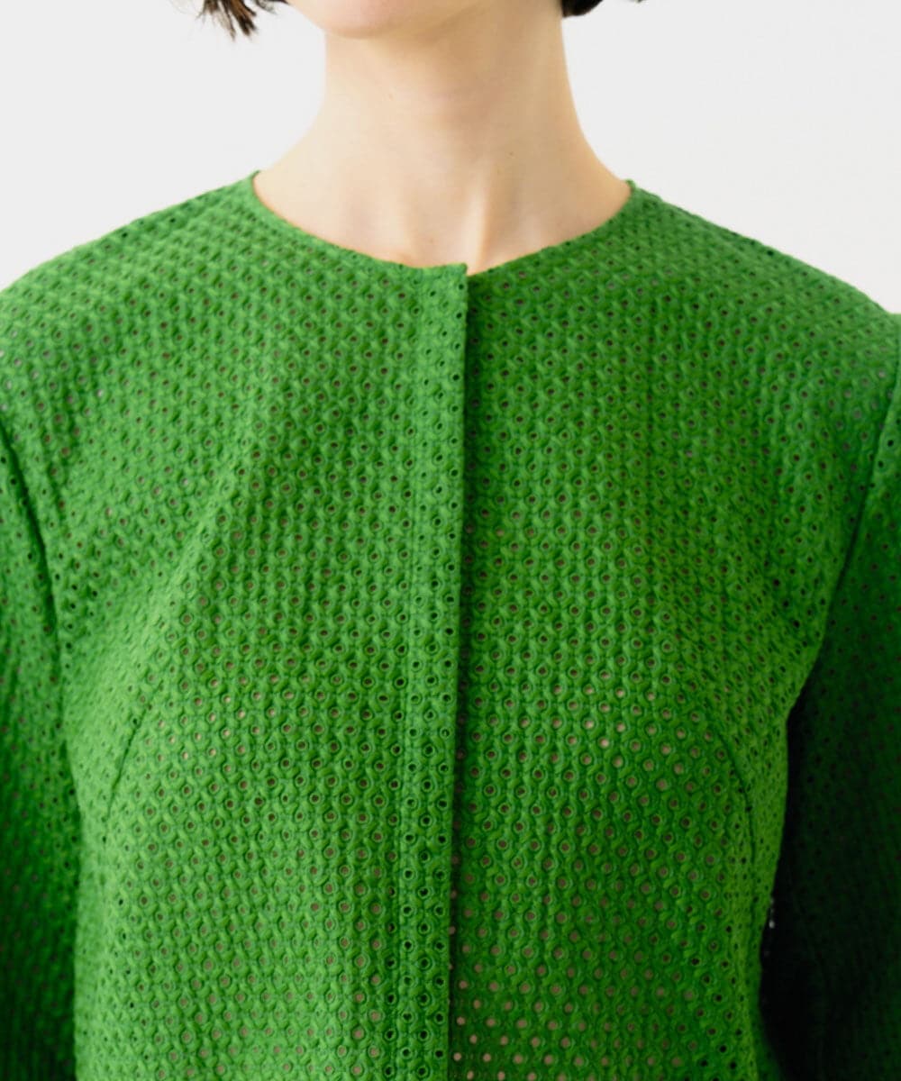 GBBGD45330 Sybilla(シビラ) アイレットレースブラウス グリーン