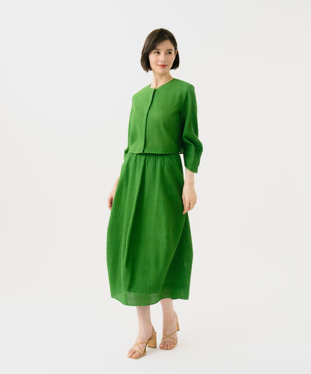 GBBGD45330 Sybilla(シビラ) アイレットレースブラウス グリーン