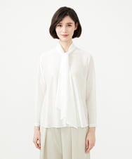 GBBGD46300 Sybilla(シビラ) シアーボウタイブラウス ホワイト