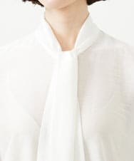 GBBGD46300 Sybilla(シビラ) シアーボウタイブラウス ホワイト