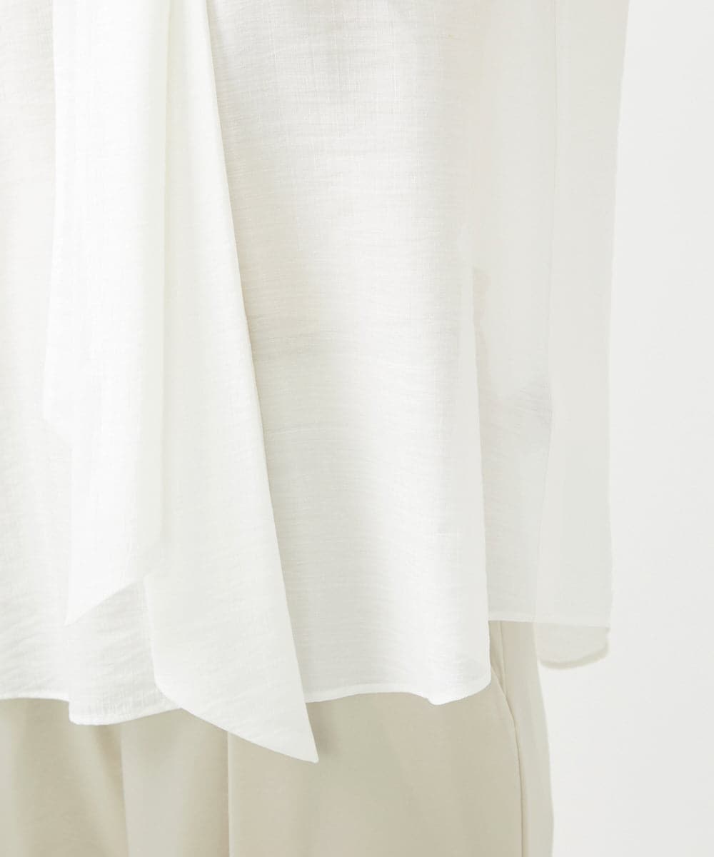 GBBGD46300 Sybilla(シビラ) シアーボウタイブラウス ホワイト