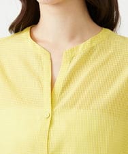GBBGE03360 Sybilla(シビラ) ギンガム袖口リボンブラウス イエロー