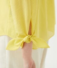 GBBGE03360 Sybilla(シビラ) ギンガム袖口リボンブラウス イエロー