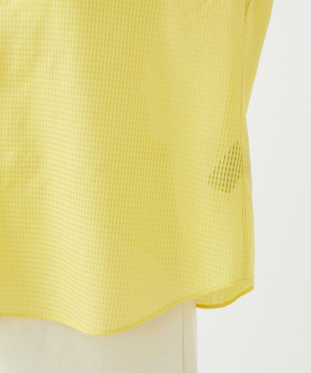 GBBGE03360 Sybilla(シビラ) ギンガム袖口リボンブラウス イエロー