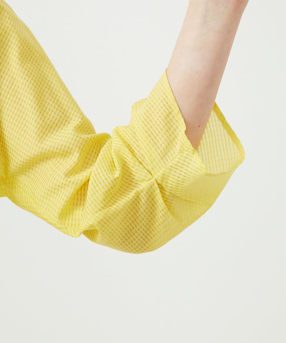 GBBGE04400 Sybilla(シビラ) ギンガムロングブラウス イエロー