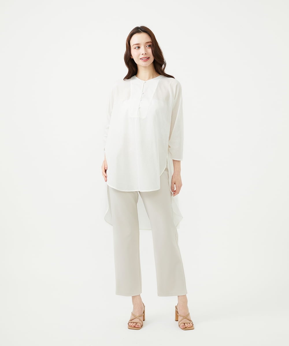 GBBGE04400 Sybilla(シビラ) ギンガムロングブラウス オフホワイト