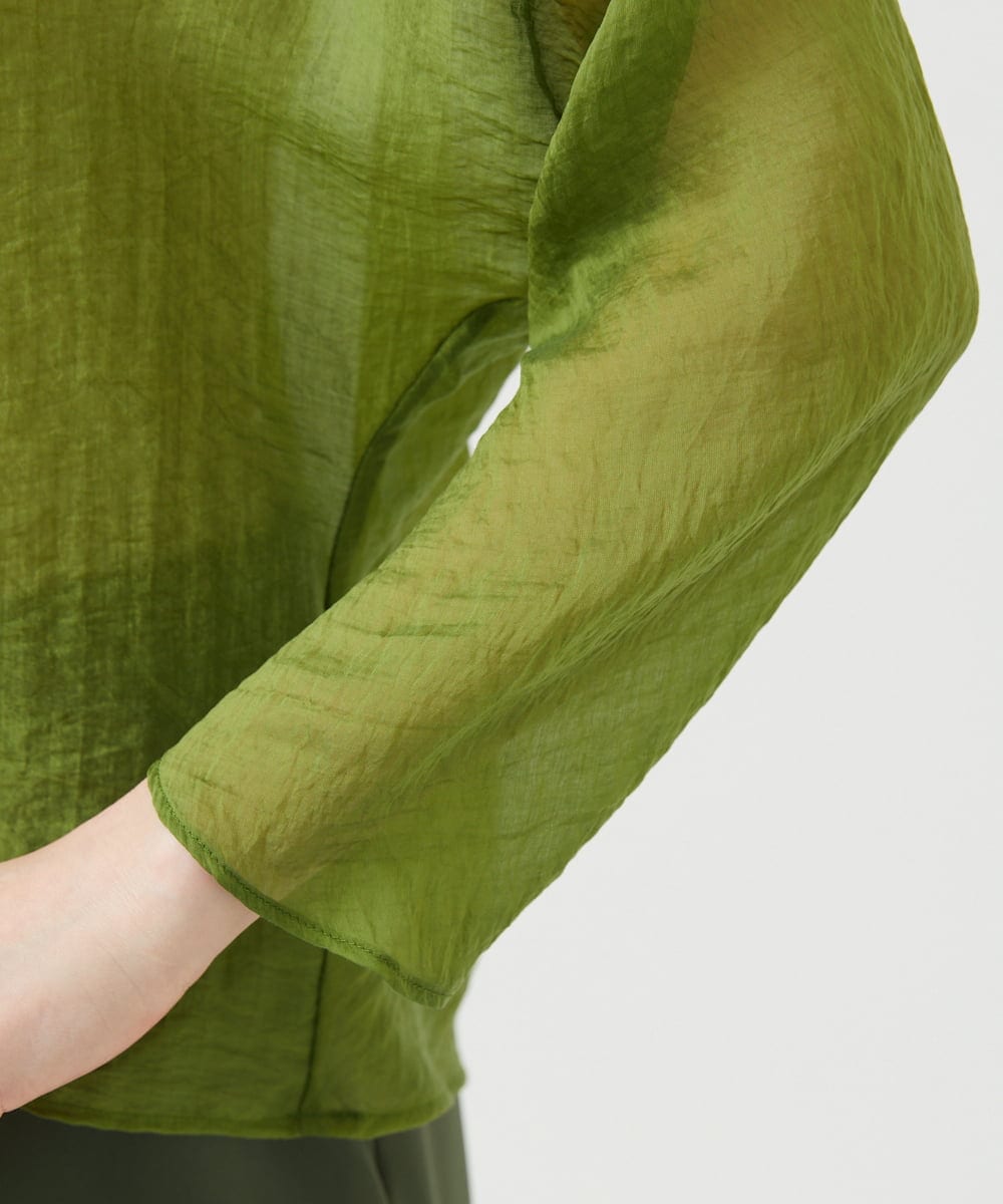 GBBGE30250 Sybilla(シビラ) ピンタックシアーブラウス カーキ