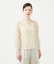 GBBGE30250 Sybilla(シビラ) ピンタックシアーブラウス ライトベージュ