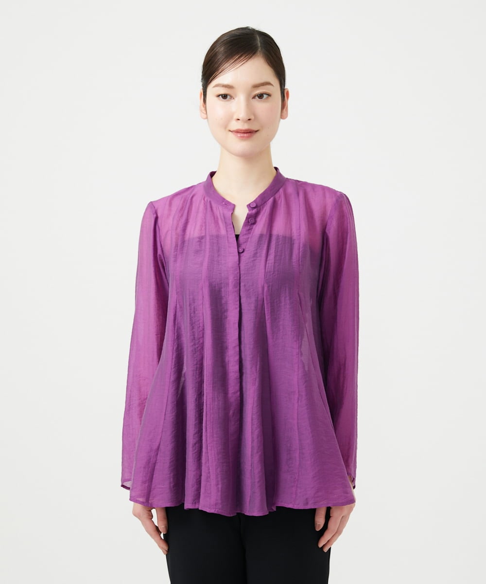 GBBGE31270 Sybilla(シビラ) フレアシアーブラウス パープル