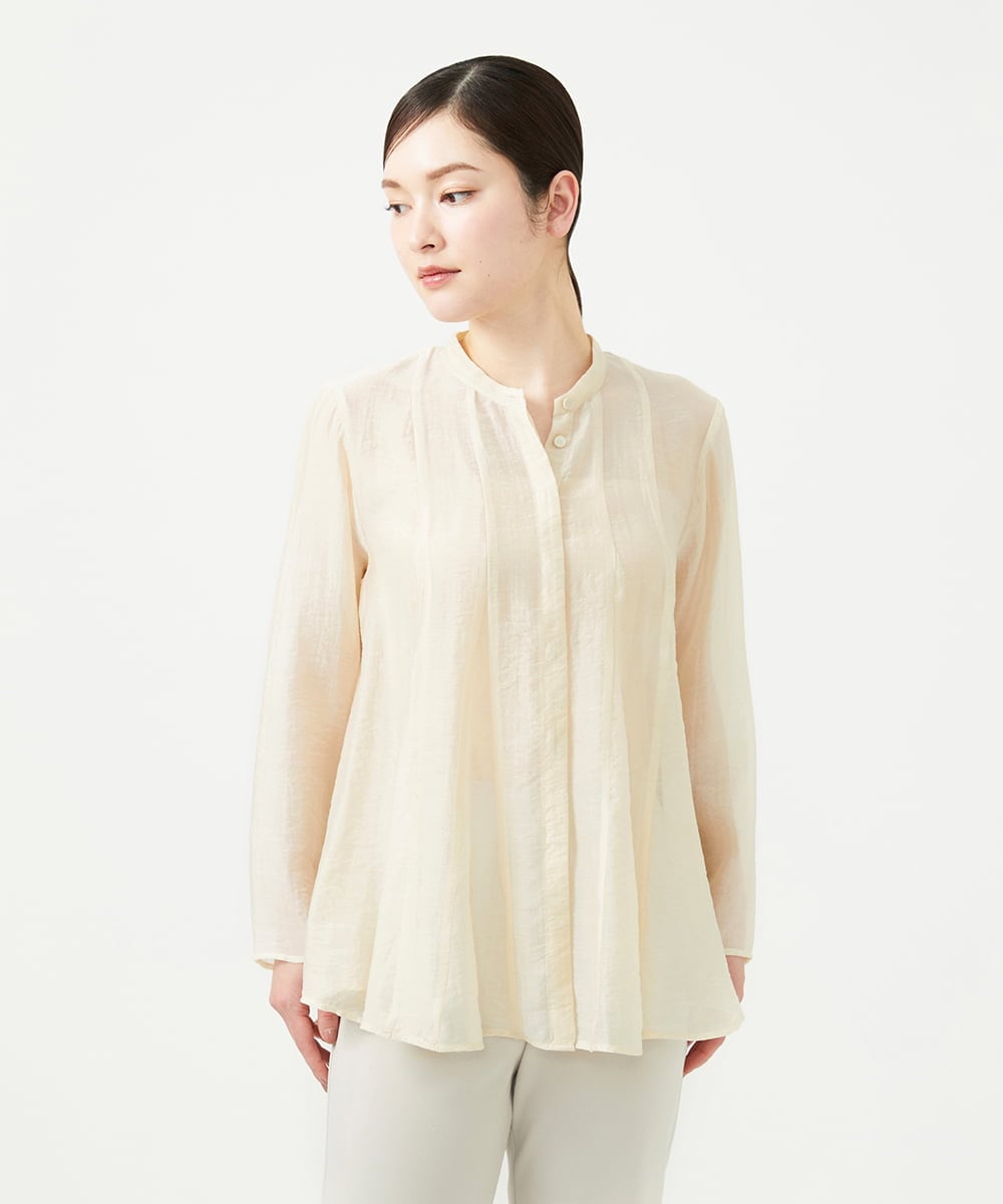 GBBGE31270 Sybilla(シビラ) フレアシアーブラウス ライトベージュ