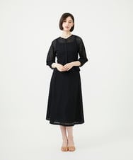 GBBGF43330 Sybilla(シビラ) スクエアアイレットブラウス ブラック