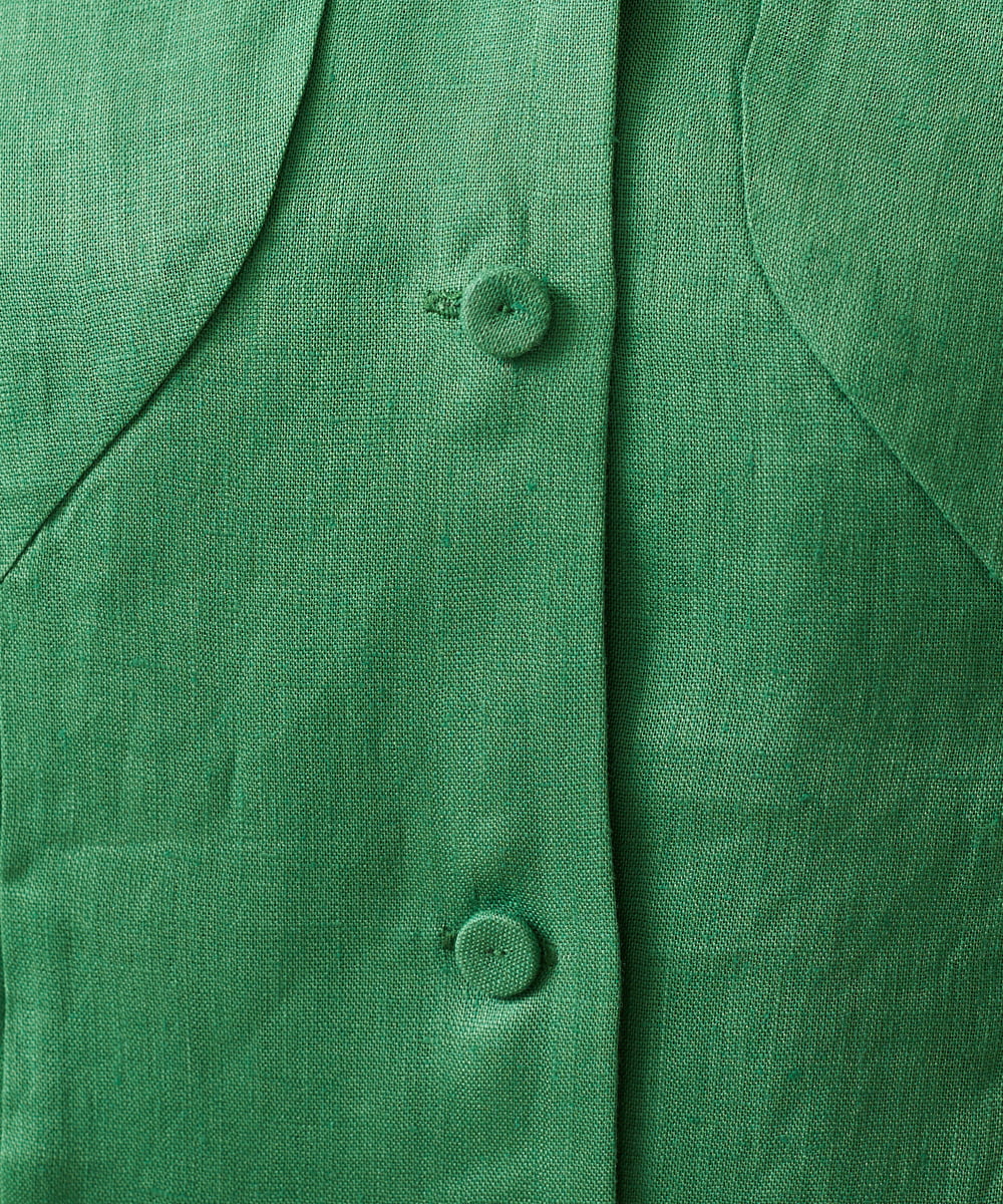 GBBGT52270 Sybilla(シビラ) 平織りリネンシャツ グリーン