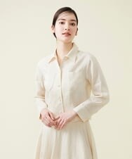 GBBGT52270 Sybilla(シビラ) 平織りリネンシャツ アイボリー