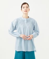 GBBHA35300 Sybilla(シビラ) 【INDIA】カディコットンピンタックブラウス ライトブルー