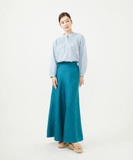 GBBHA35300 Sybilla(シビラ) 【INDIA】カディコットンピンタックブラウス ライトブルー