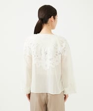 GBBHA36530 Sybilla(シビラ) 【INDIA】フラワーレースブラウス アイボリー
