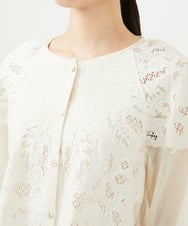 GBBHA36530 Sybilla(シビラ) 【INDIA】フラワーレースブラウス アイボリー