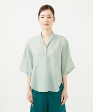 GBBHA40300 Sybilla(シビラ) リネンローンシャツブラウス ライトグリーン