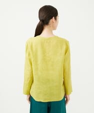 GBBHA41300 Sybilla(シビラ) リネンローンボタンホール刺繍ブラウス イエロー