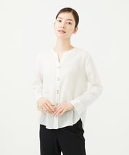 GBBHA41300 Sybilla(シビラ) リネンローンボタンホール刺繍ブラウス ホワイト