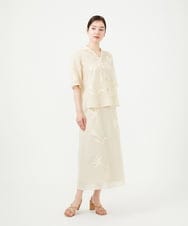GBBHD03540 Sybilla(シビラ) アップリケシアーシャツ ベージュ