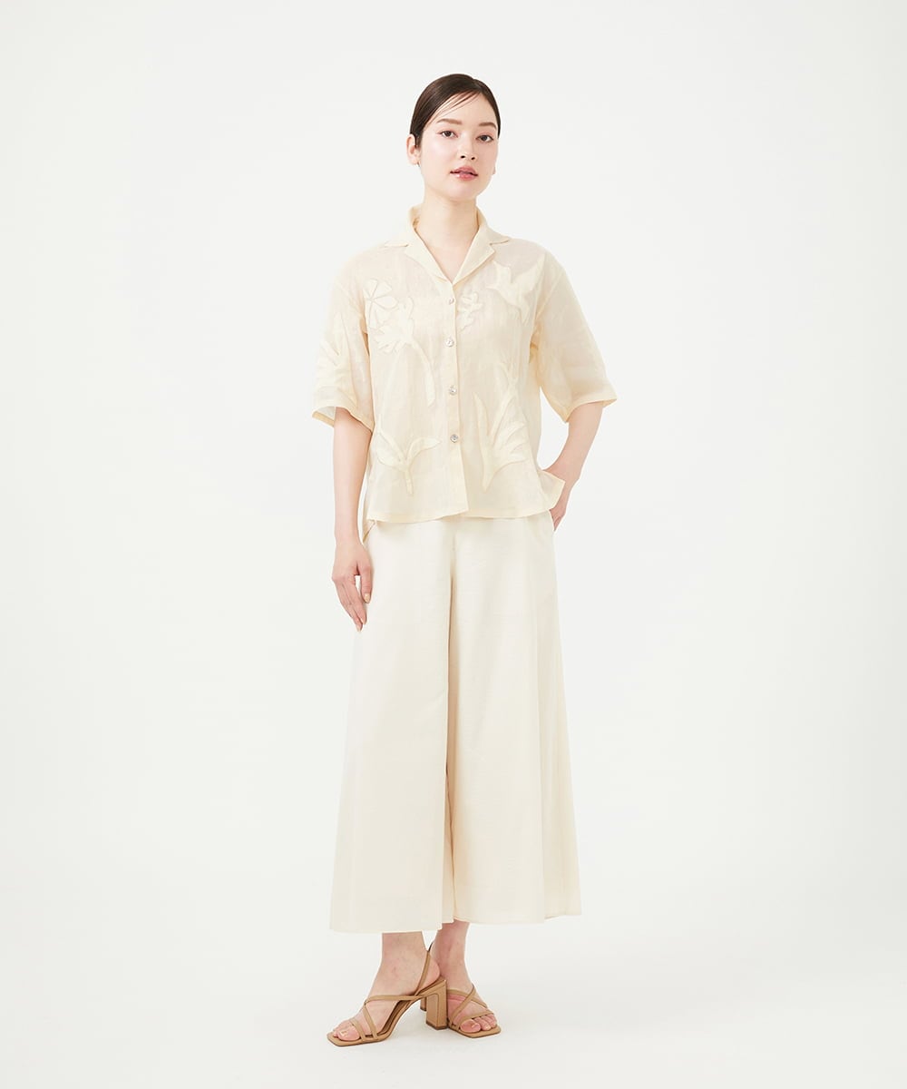 GBBHD03540 Sybilla(シビラ) アップリケシアーシャツ ベージュ