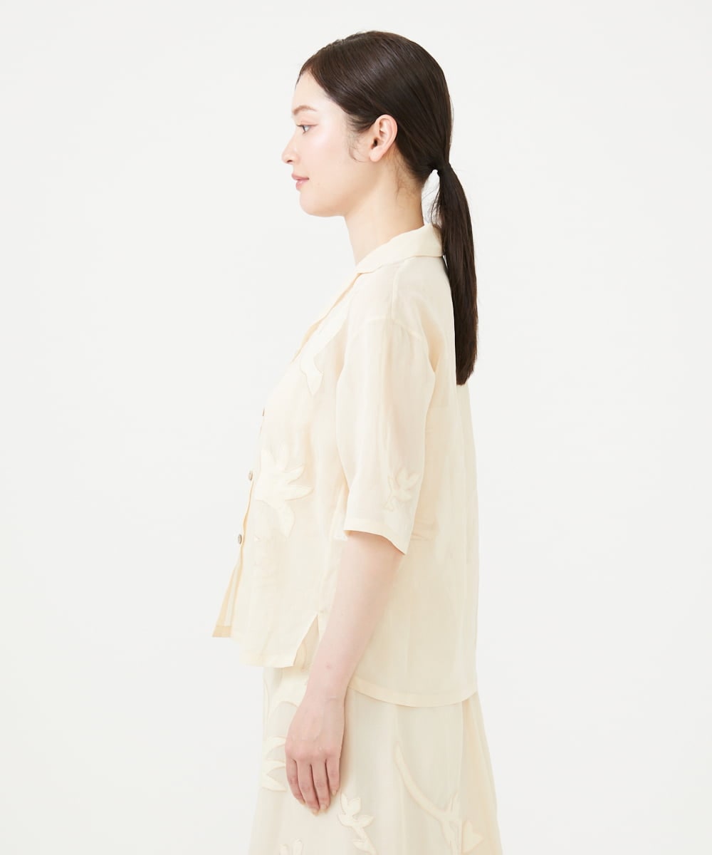 GBBHD03540 Sybilla(シビラ) アップリケシアーシャツ ベージュ