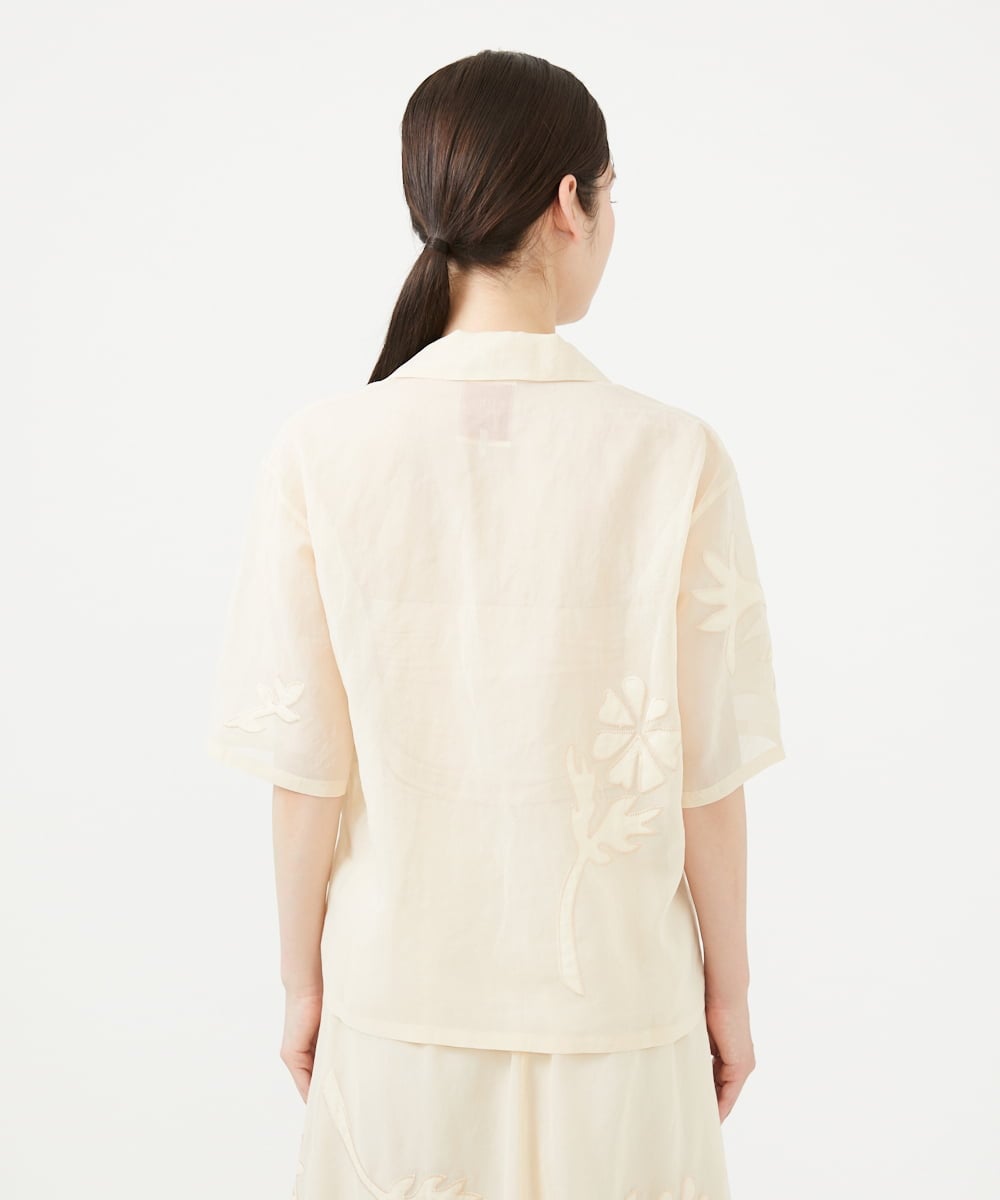 GBBHD03540 Sybilla(シビラ) アップリケシアーシャツ ベージュ