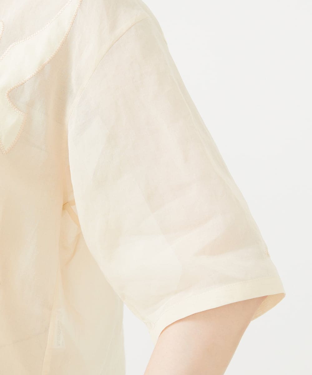 GBBHD03540 Sybilla(シビラ) アップリケシアーシャツ ベージュ