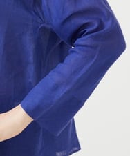 GBBHD31300 Sybilla(シビラ) リネンローンVネックボタンブラウス ブルー