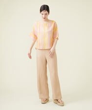 GBBHS86300 Sybilla(シビラ) コットンシルクプリントブラウス オレンジ