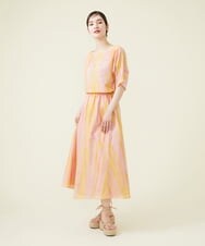 GBBHS86300 Sybilla(シビラ) コットンシルクプリントブラウス オレンジ