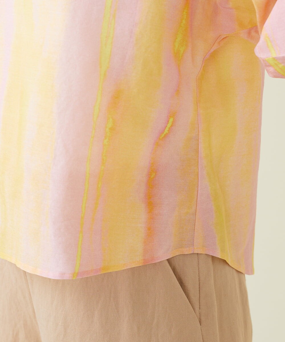 GBBHS86300 Sybilla(シビラ) コットンシルクプリントブラウス オレンジ