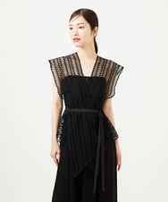 GBBJA02600 Sybilla(シビラ) ケミカルレースジレブラウス ブラック