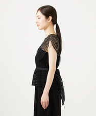 GBBJA02600 Sybilla(シビラ) ケミカルレースジレブラウス ブラック