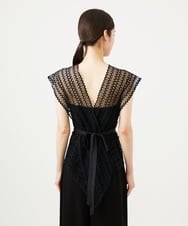GBBJA02600 Sybilla(シビラ) ケミカルレースジレブラウス ブラック