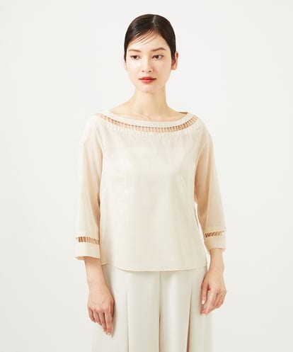 GBBJA06600 Sybilla ハシゴ刺繍シアーブラウス
