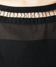 GBBJA06600 Sybilla(シビラ) ハシゴ刺繍シアーブラウス ブラック