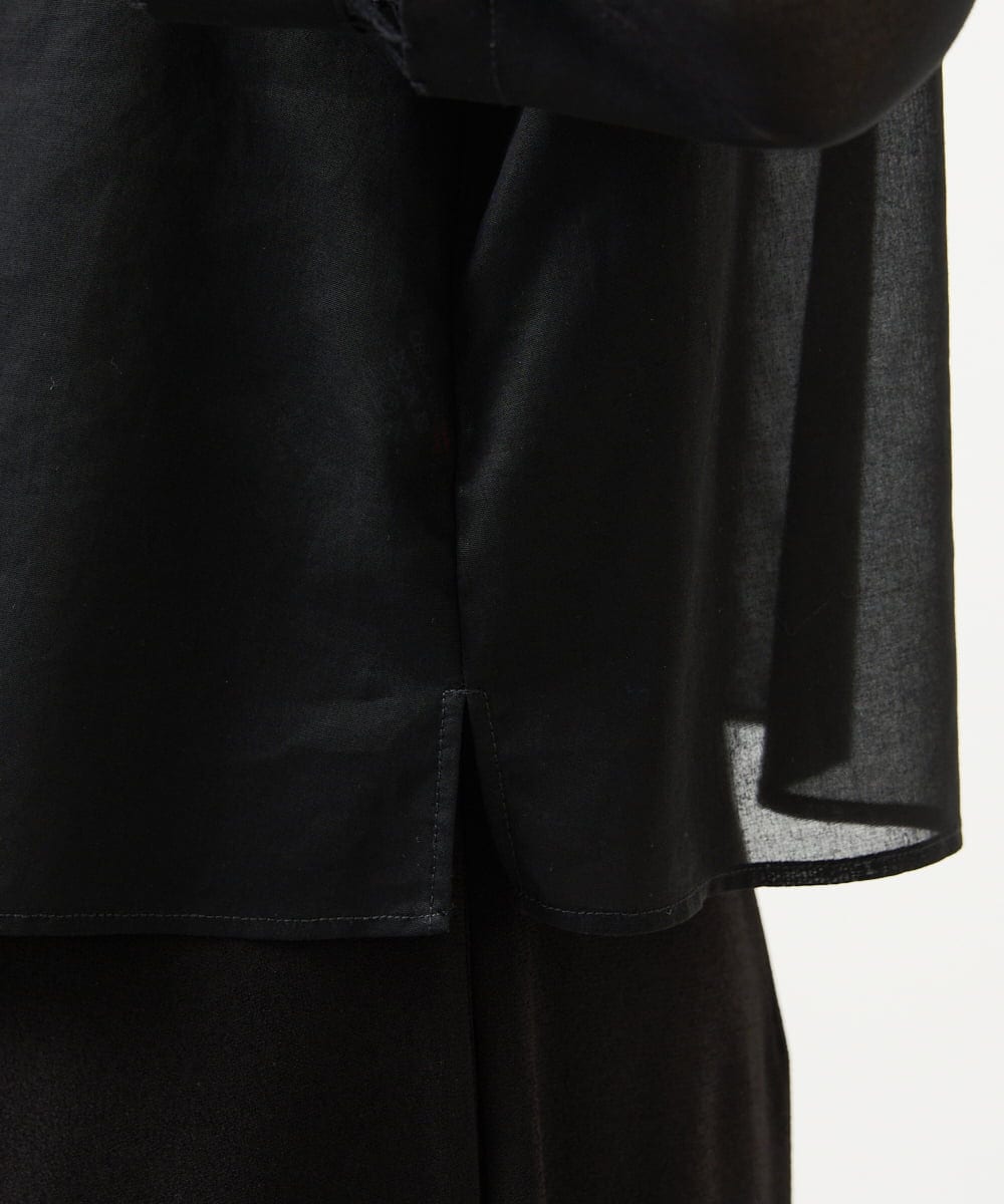 GBBJA06600 Sybilla(シビラ) ハシゴ刺繍シアーブラウス ブラック