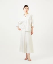 GBBJA07540 Sybilla(シビラ) メタリックリネンシャツ アイボリー