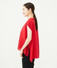 GBBJA42270 Sybilla(シビラ) リネンローンボタンデザインブラウス レッド
