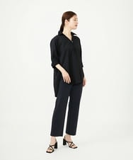 GBBJD31300 Sybilla(シビラ) コットンレースドッキングロングブラウス ブラック