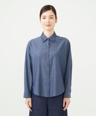 GBBJD45250 Sybilla(シビラ) ライトオンスデニムブラウス ネイビー