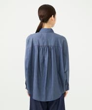 GBBJD45250 Sybilla(シビラ) ライトオンスデニムブラウス ネイビー