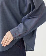 GBBJD45250 Sybilla(シビラ) ライトオンスデニムブラウス ネイビー