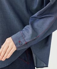 GBBJD45250 Sybilla(シビラ) ライトオンスデニムブラウス ネイビー